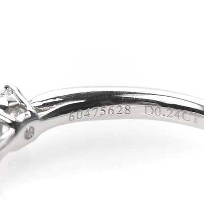 Tiffany Platinum Diamond .24ct Round Brilliant Harmony Engagement Ring 52 6 7 of 7