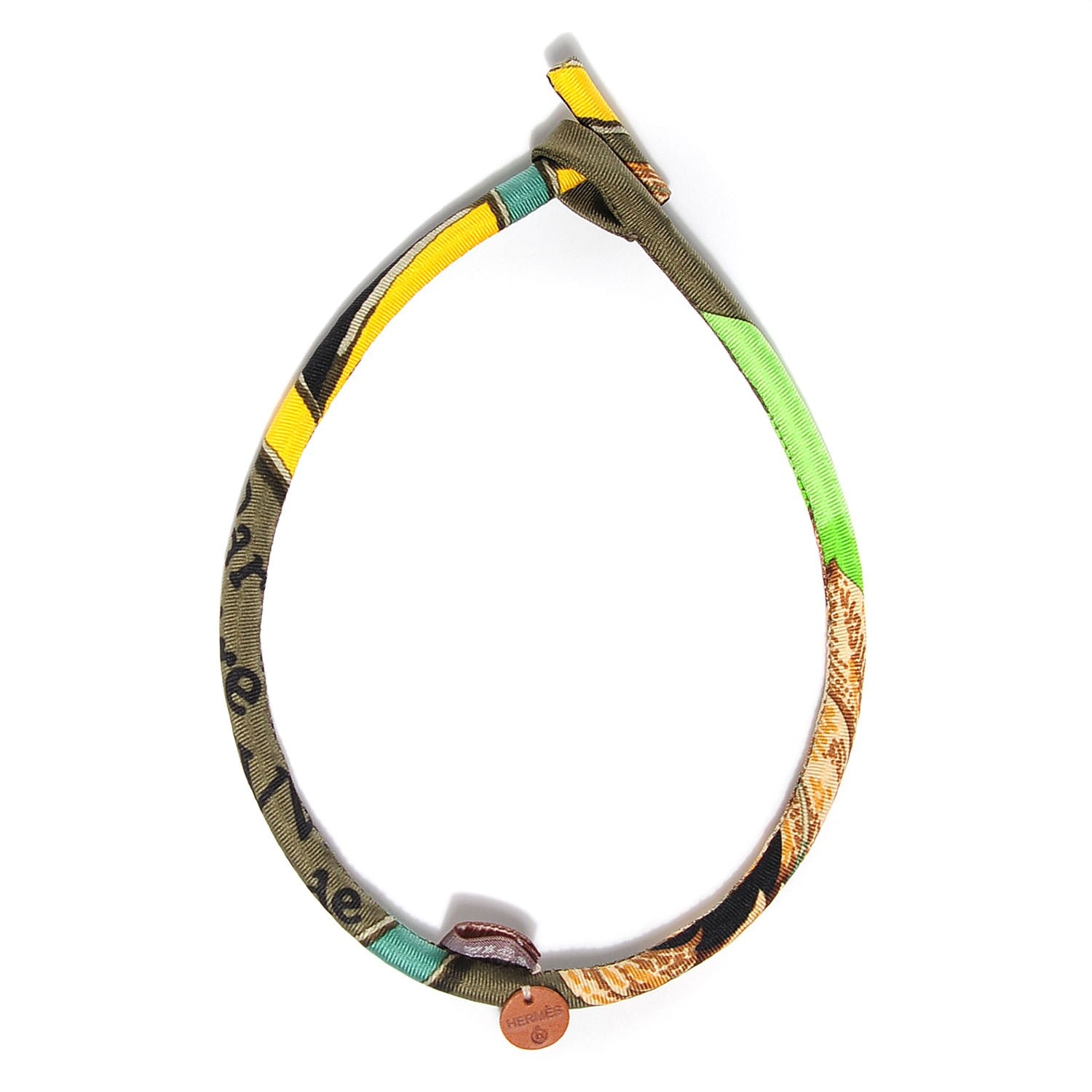 Hermes Silk Collier En Soie Petit H Necklace 1 of 6