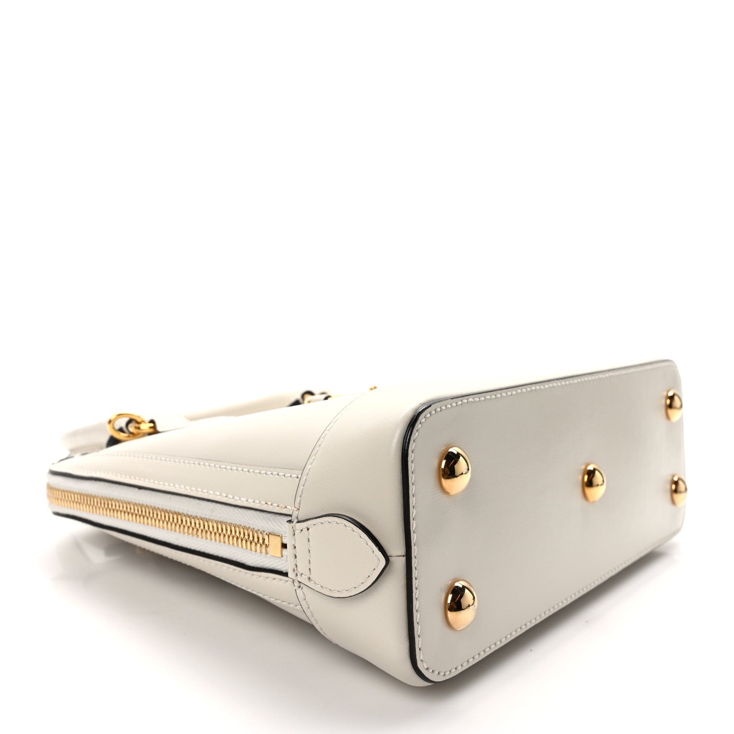 Gucci Boarded Plutone Calfskin Small Horsebit 1955 Top Handle Bag Mystic White 4 of 12