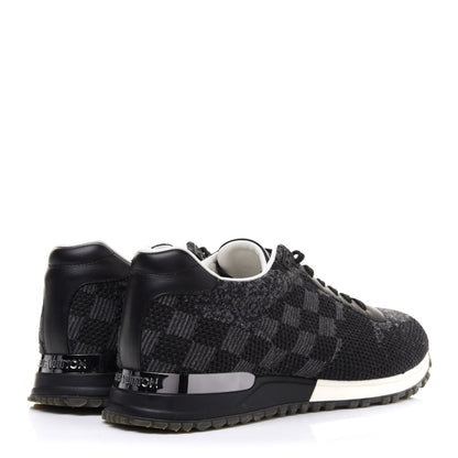 Louis Vuitton Calfskin Damier Run Away Sneakers 8 Graphite 4 of 9