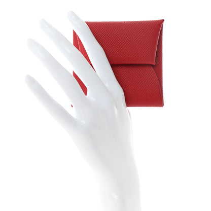 Hermes Epsom Bastia Coin Purse Rouge Casaque 2 of 6