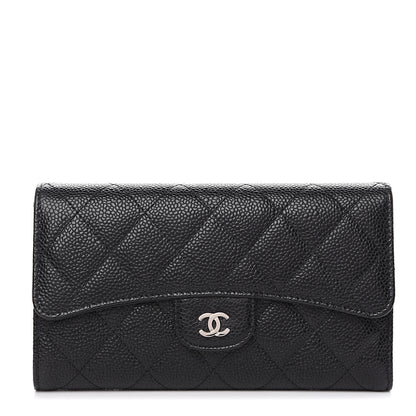 Chanel Caviar Quilted Large Flap Wallet Black 1 of 10