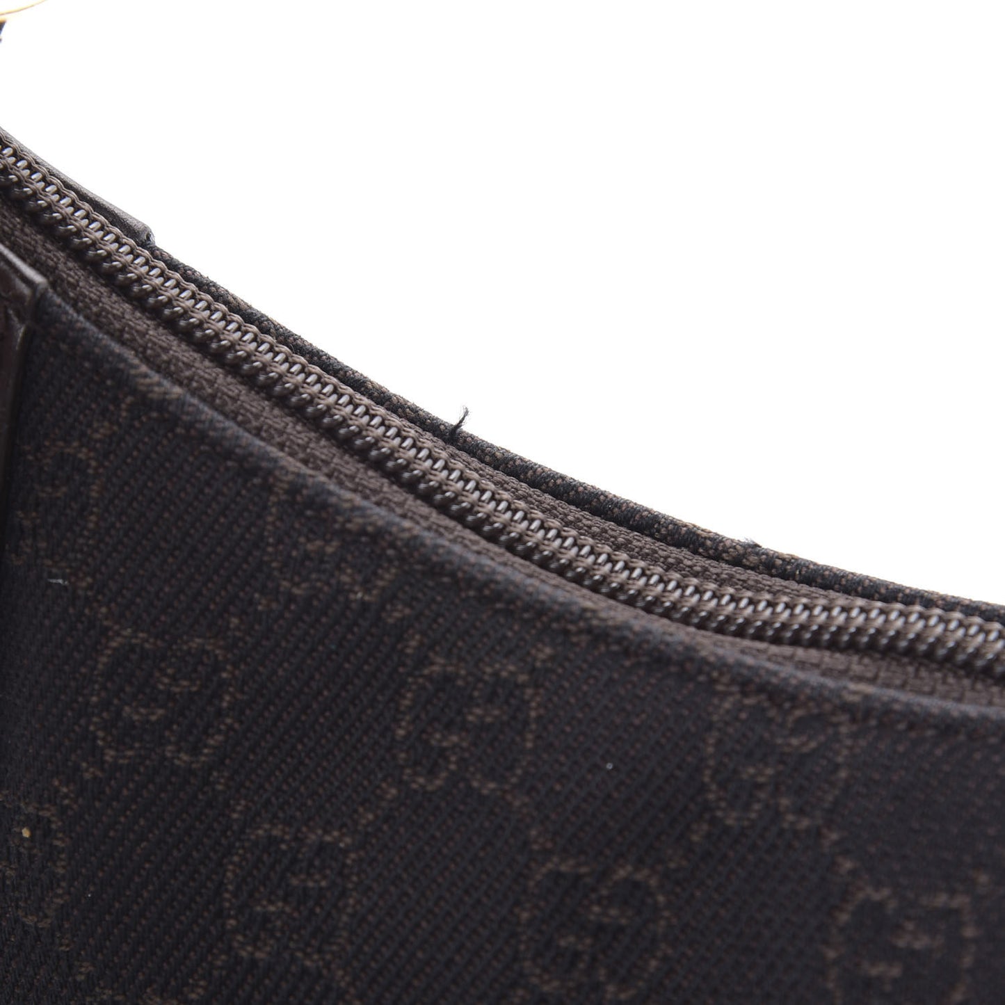 Denim Monogram Half Moon Hobo Dark Brown