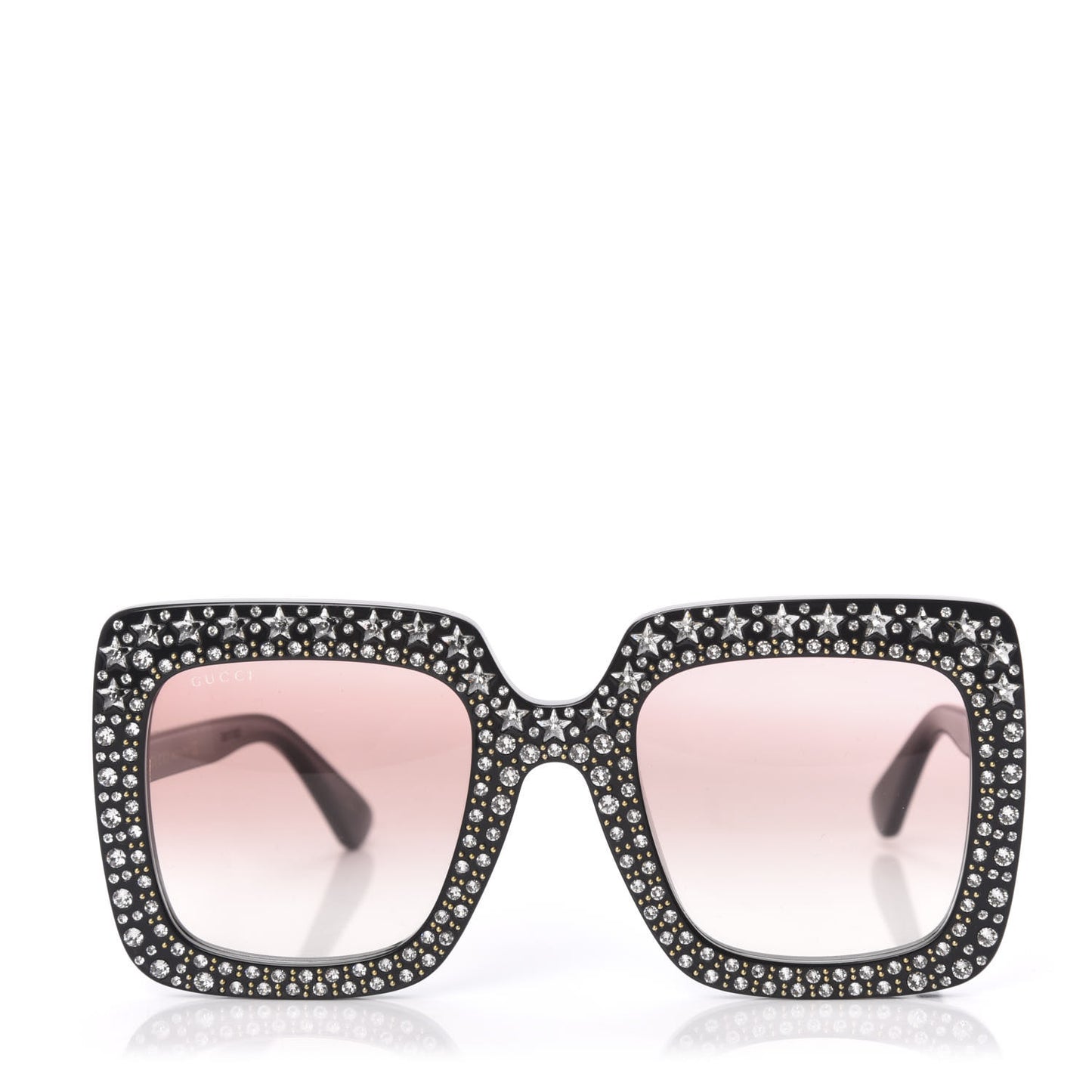 Acetate Crystal Oversize Sunglasses GG0148S Black