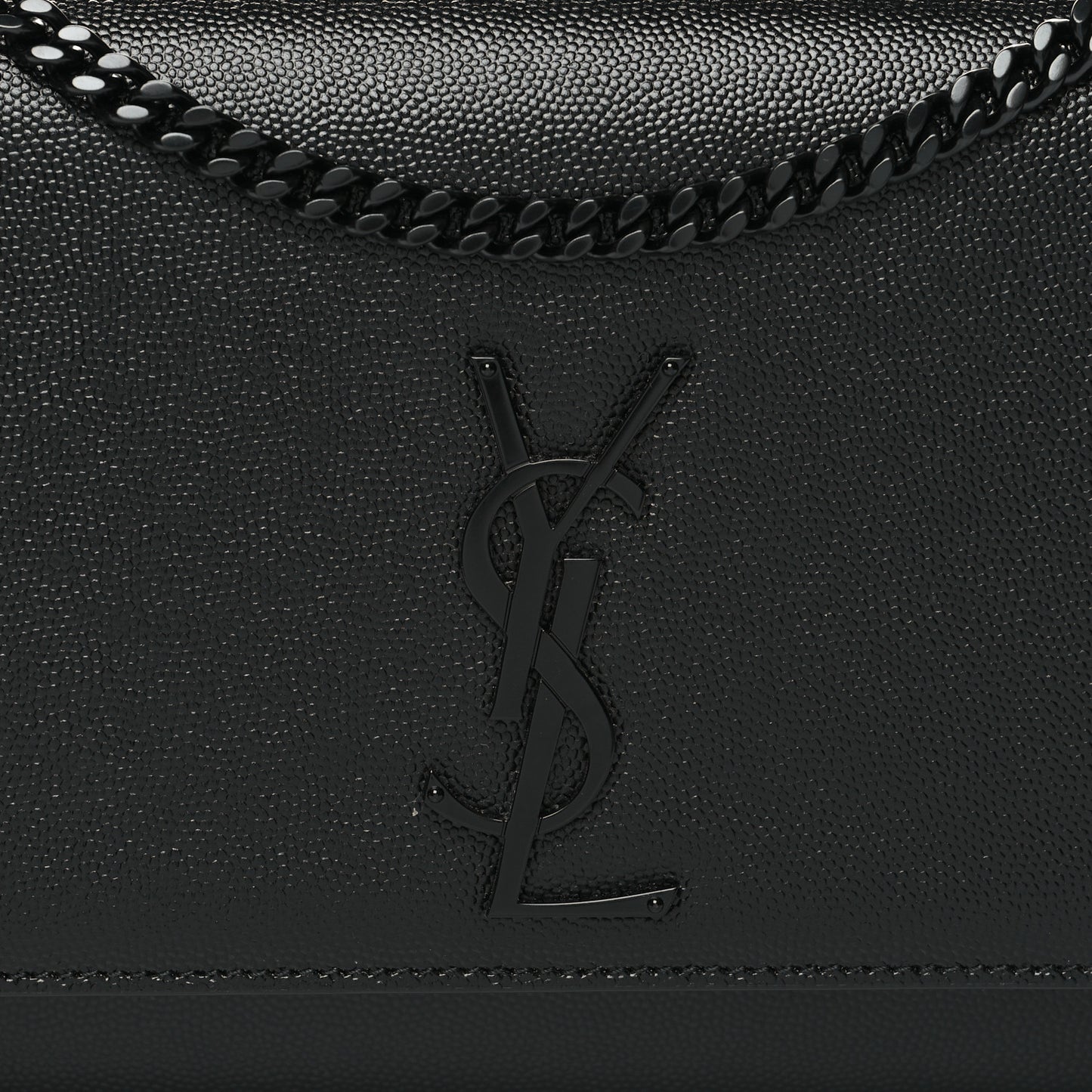 Grain De Poudre Medium Classic Monogram Monochrome Kate Satchel Black