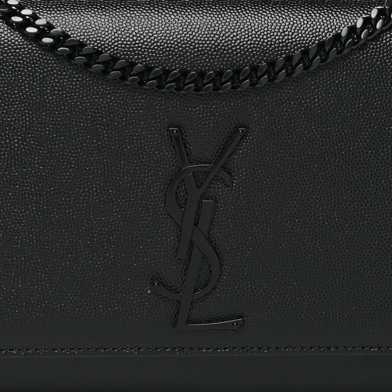 Saint Laurent Grain De Poudre Medium Classic Monogram Monochrome Kate Satchel Black 8 of 10