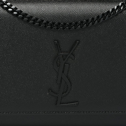 Saint Laurent Grain De Poudre Medium Classic Monogram Monochrome Kate Satchel Black 8 of 10