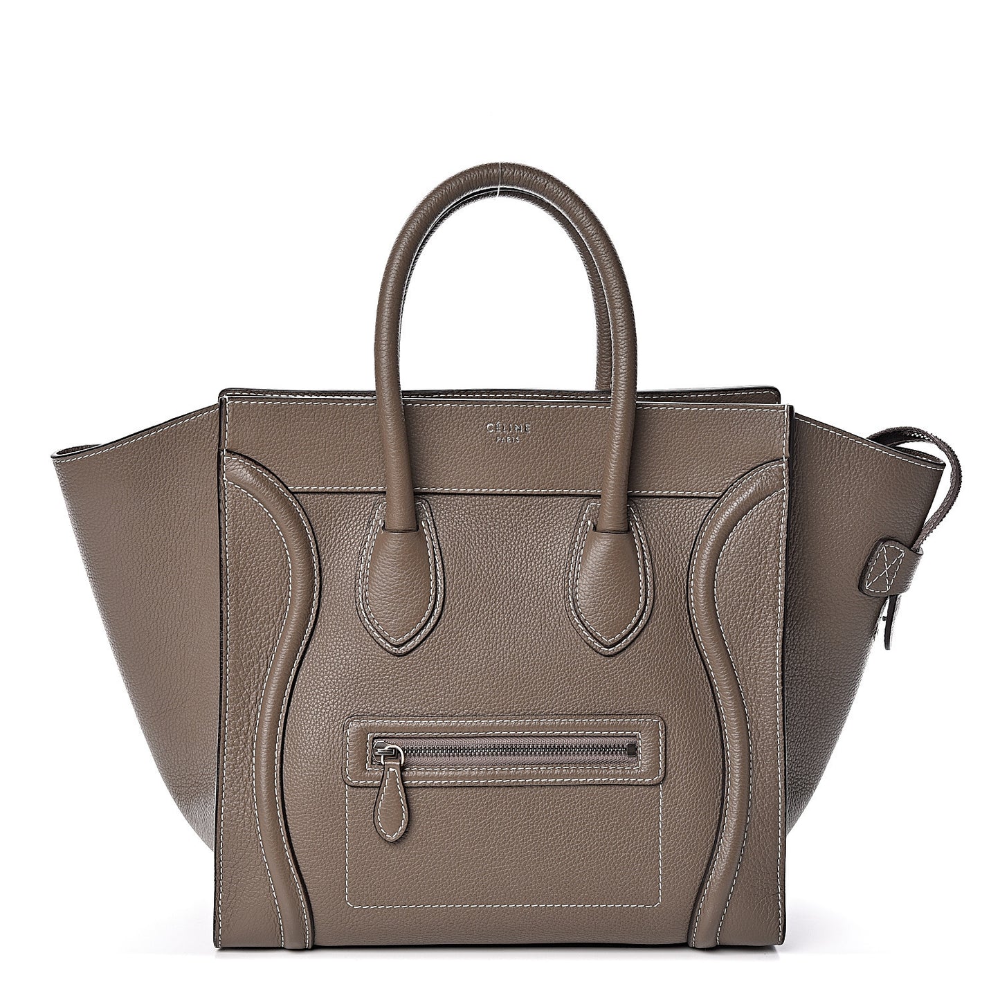 Drummed Calfskin Mini Luggage Souris