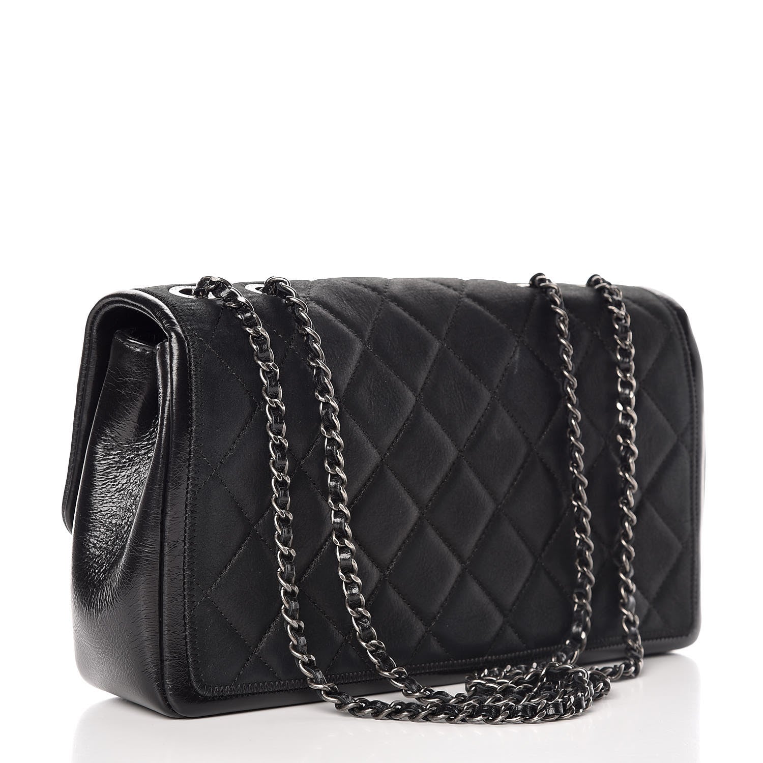 Chanel Iridescent Calfskin Flap Black 3 of 13