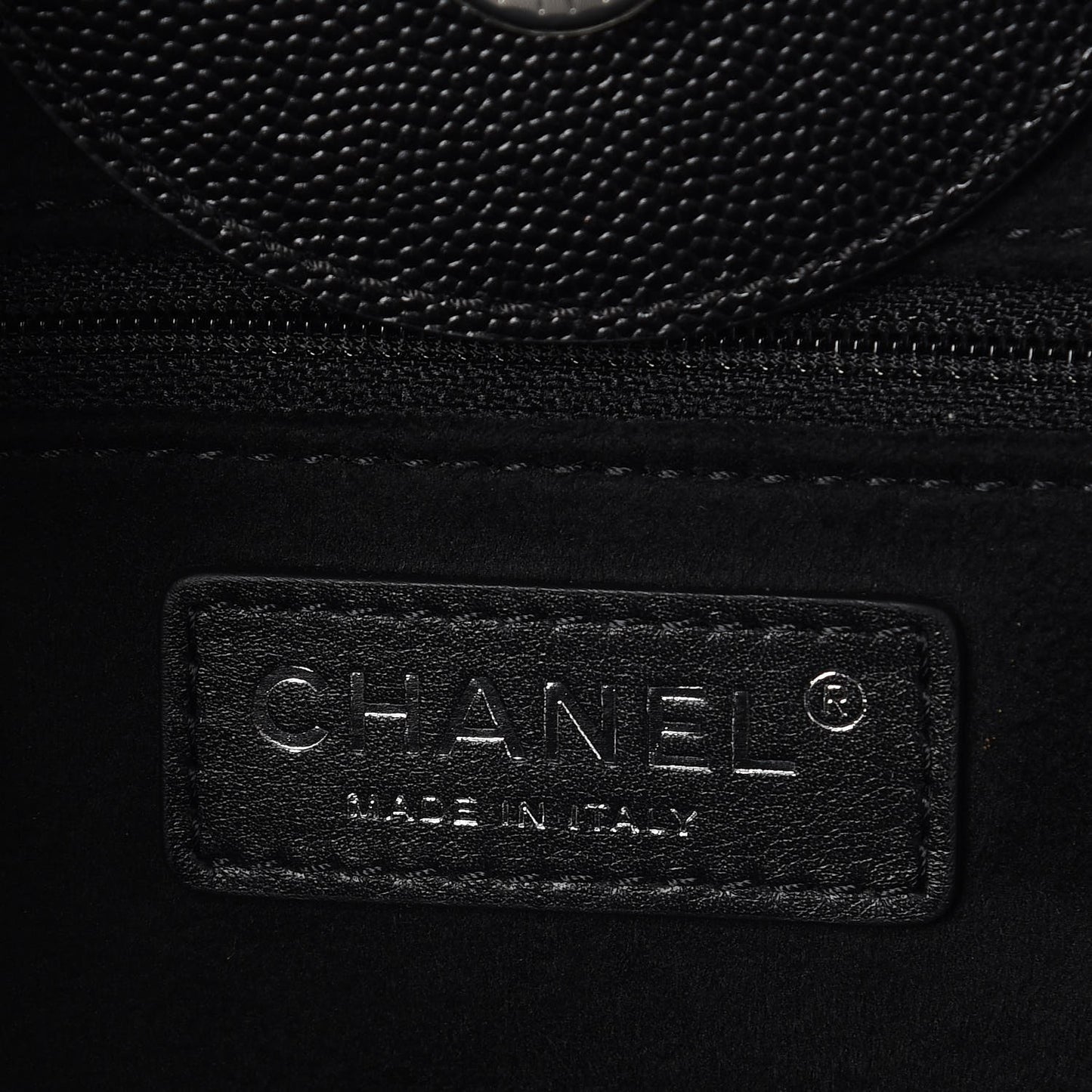 Caviar Medium Studded Deauville Tote Black
