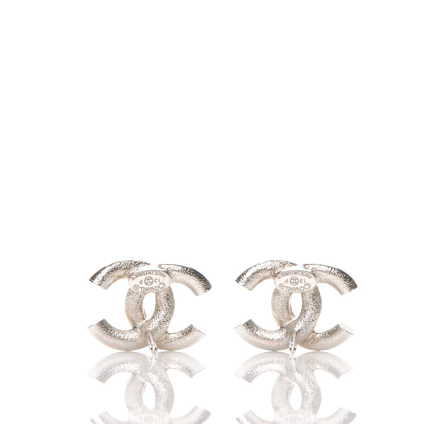 Crystal CC Earrings Silver