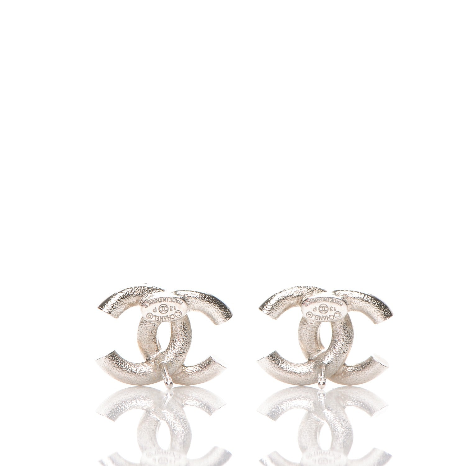 Chanel Crystal CC Earrings Silver 4 of 5