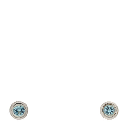 Tiffany Sterling Silver Aquamarine Color By The Yard Earrings 1 of 3
