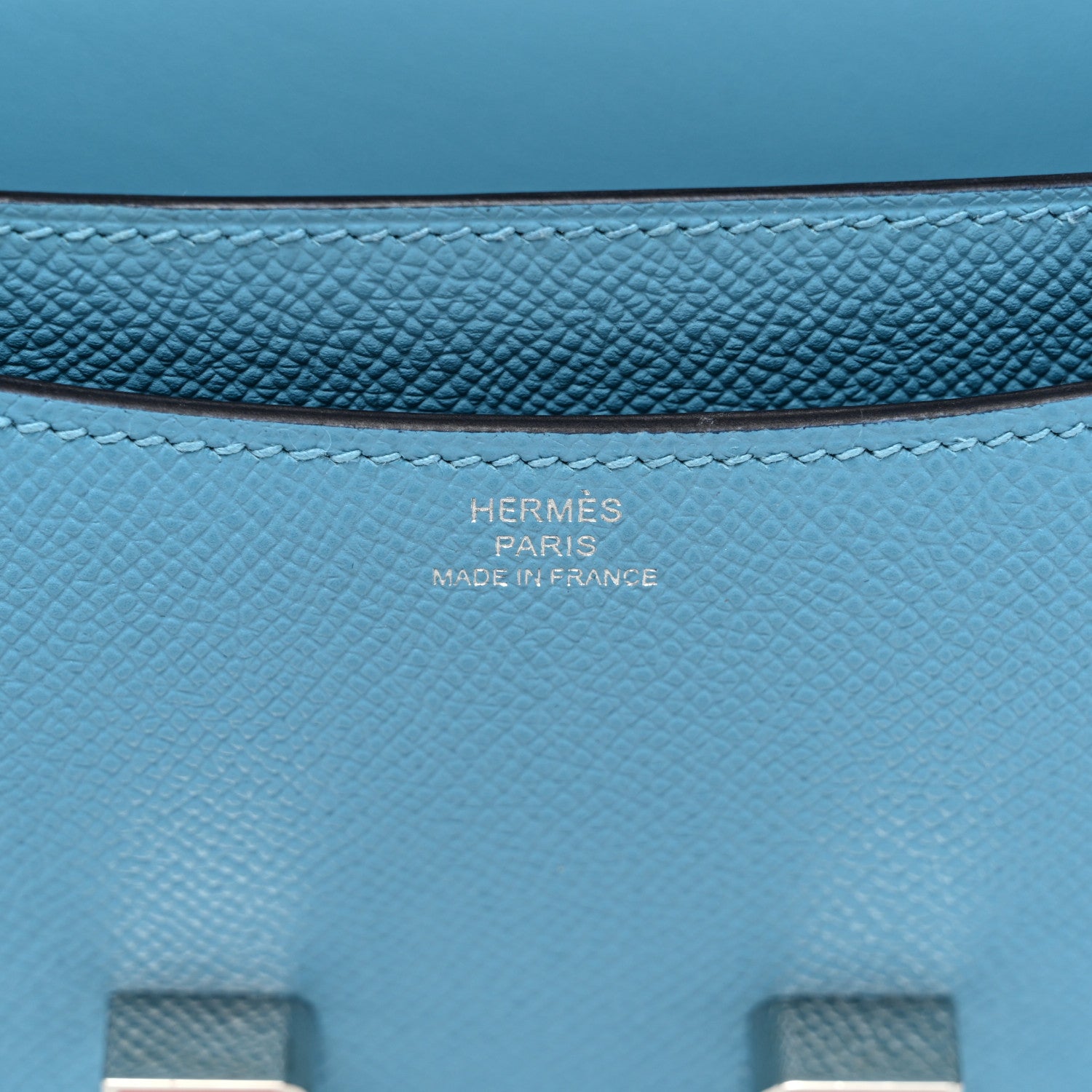 Hermes Epsom Enamel Constance 18 Bleu Du Nord Rouge de Coeur 7 of 10