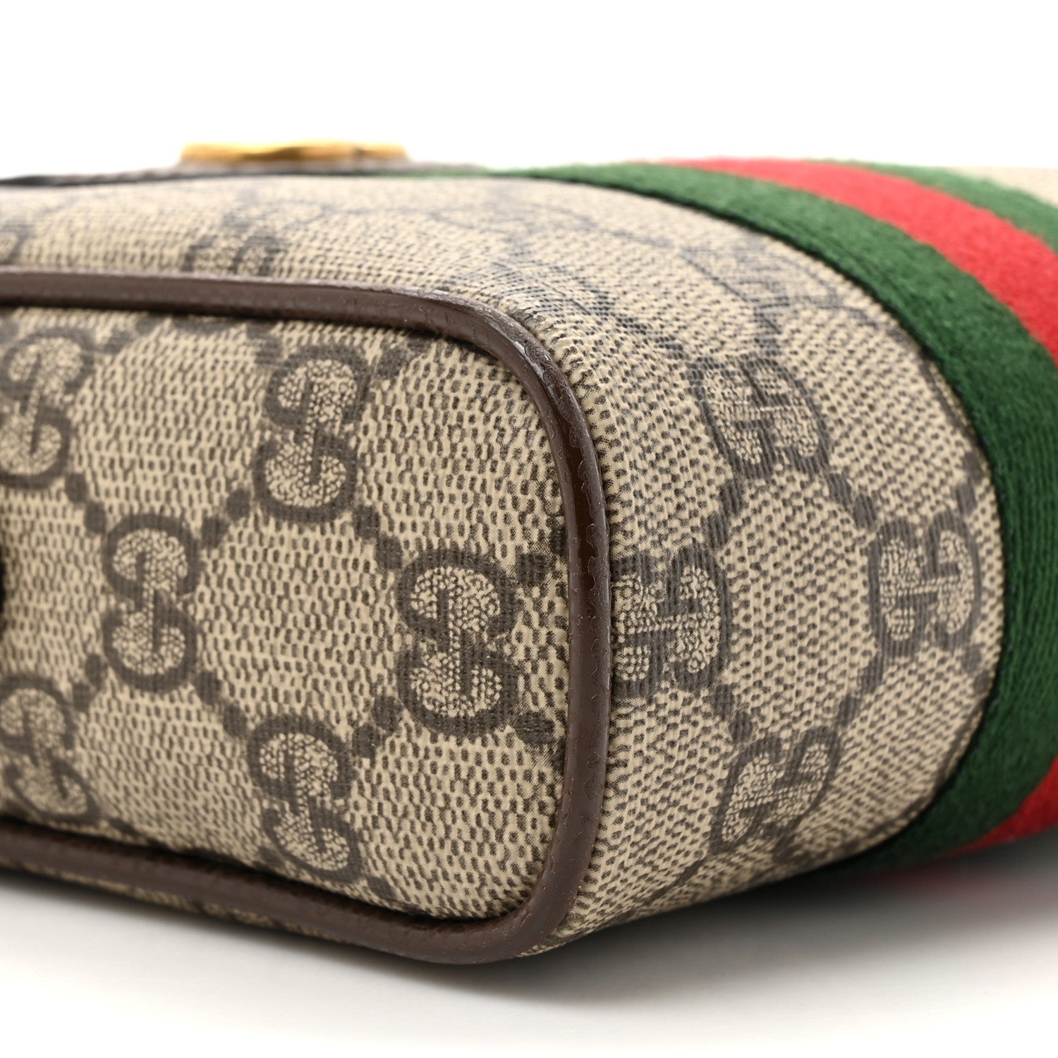 Gucci GG Supreme Monogram Web Mini Ophidia Messenger Brown 10 of 13