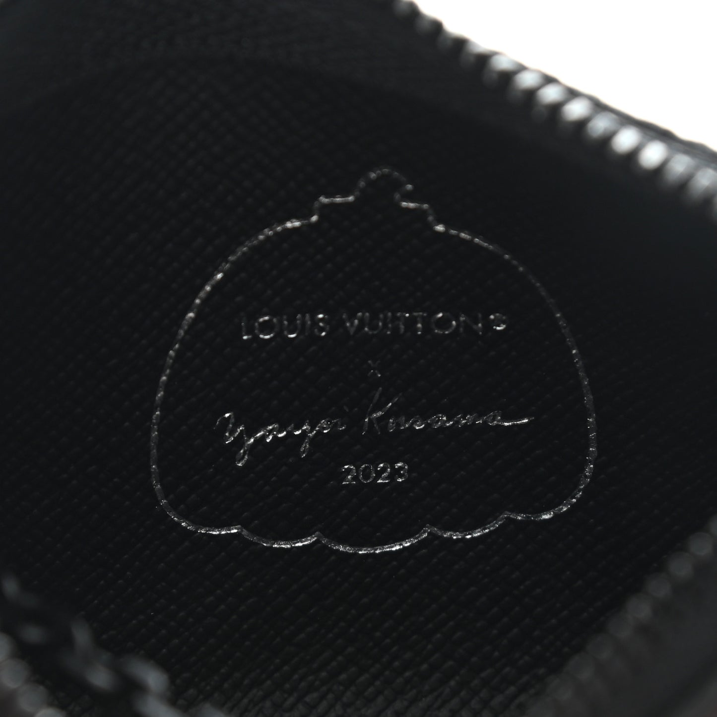 LV X YK Monogram Eclipse Key Pouch Black Silver