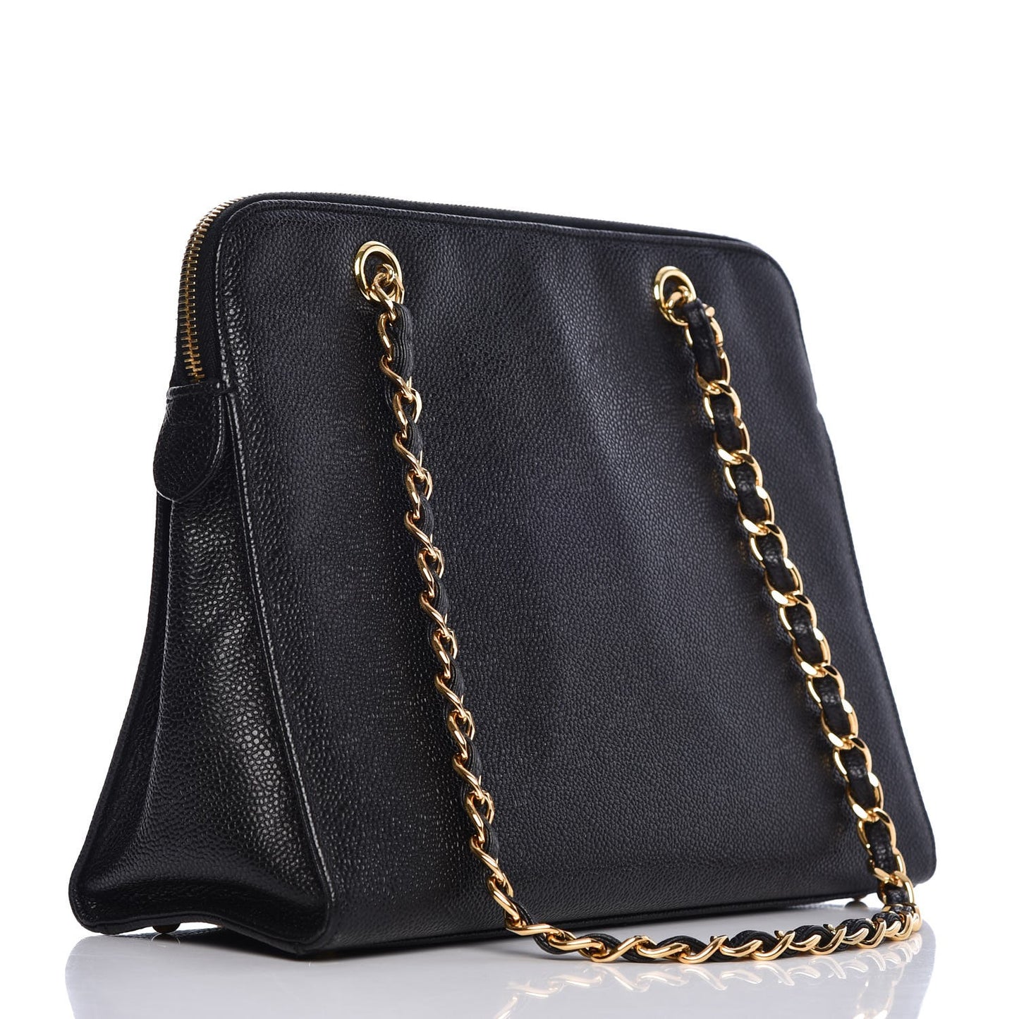 Caviar Flap Shoulder Bag Black