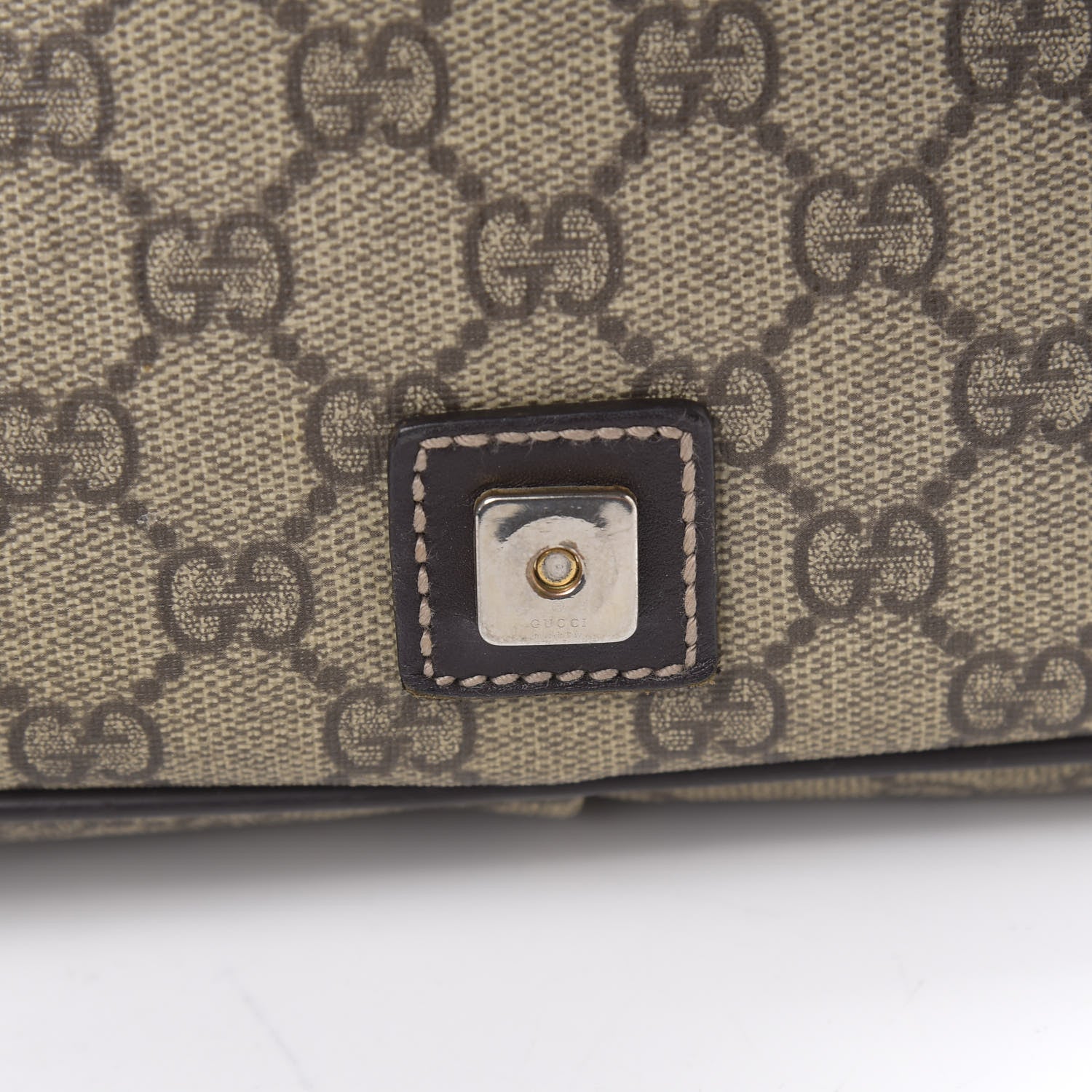 Gucci GG Plus Monogram Web Medium Flap Messenger Beige Dark Brown 9 of 18
