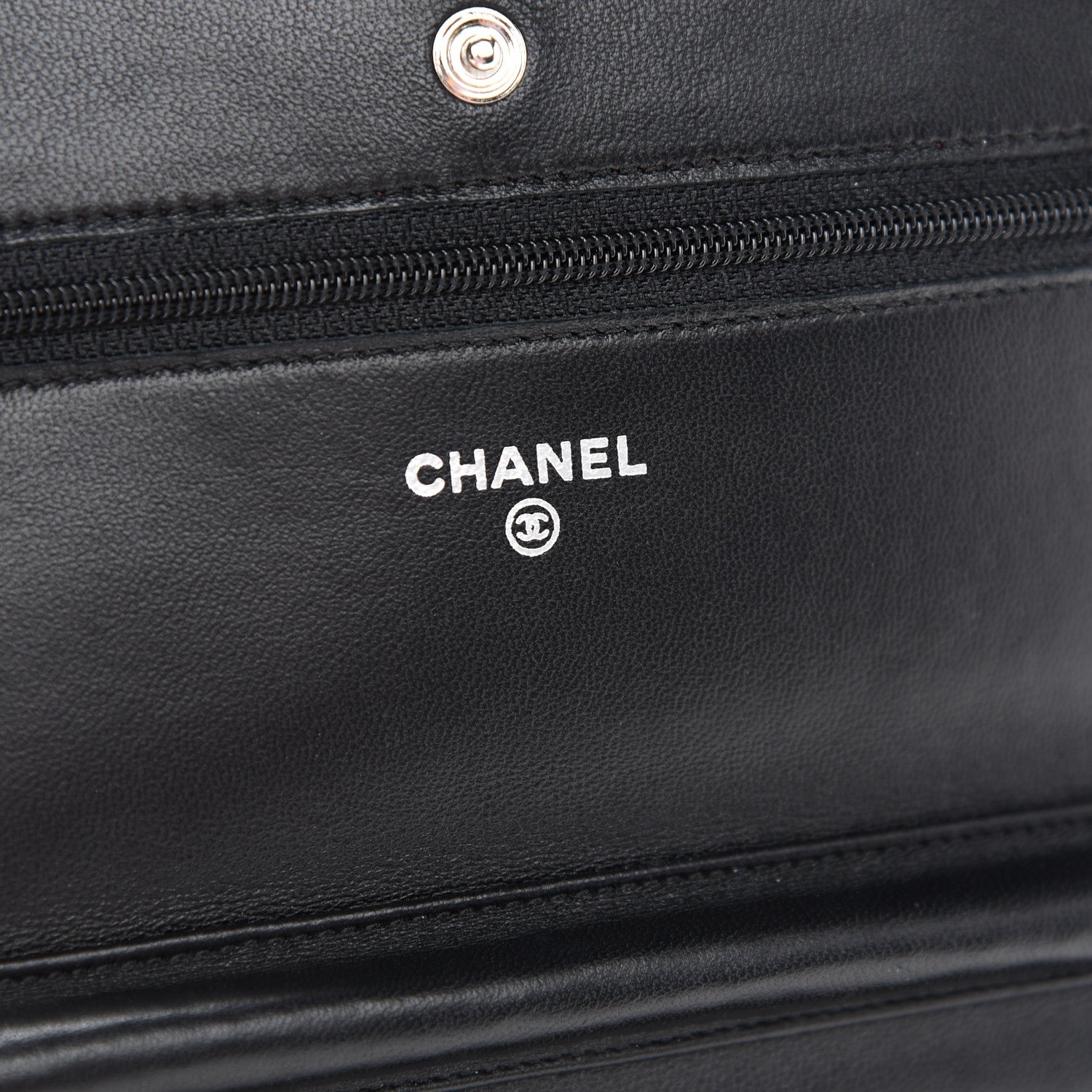 Chanel Lambskin Quilted Wallet On Chain WOC Black 6 of 11