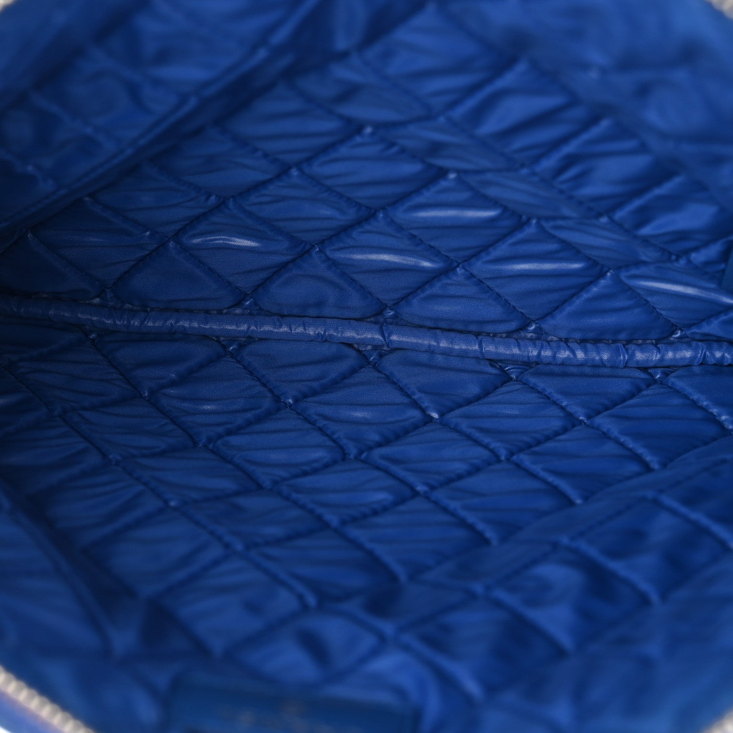 Chanel Lambskin Quilted Medium Cosmetic Case Blue 5 of 7