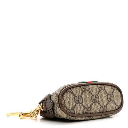 Gucci GG Supreme Monogram Web Ophidia Dome Key Pouch Beige New Acero 3 of 7