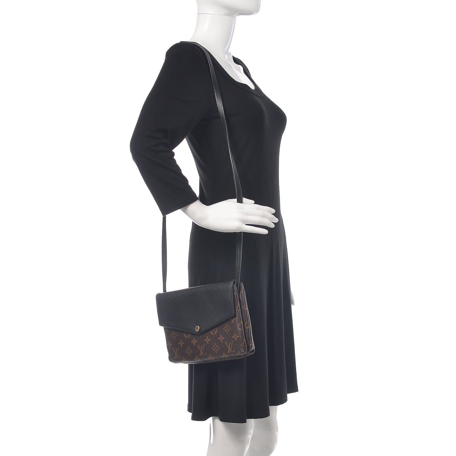 Louis Vuitton Monogram Twice Pochette Black 2 of 10