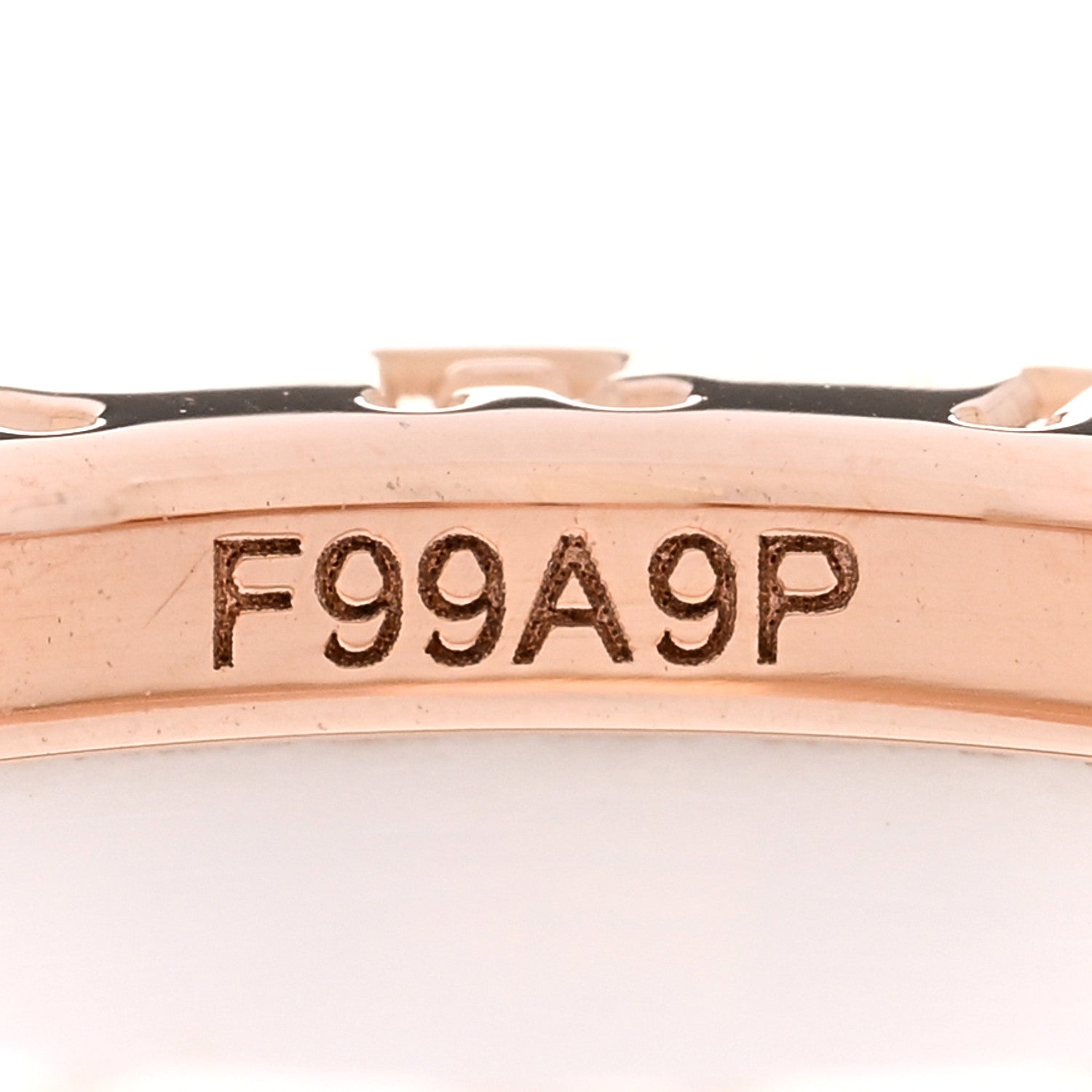 Bulgari 18K Rose Gold White Ceramic B.Zero1 Two-Band Ring 49 4.75 4 of 6