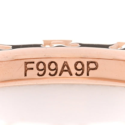 Bulgari 18K Rose Gold White Ceramic B.Zero1 Two-Band Ring 49 4.75 4 of 6