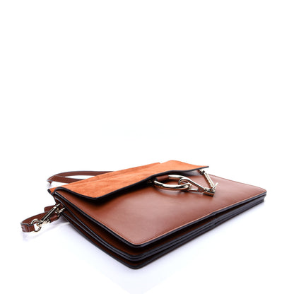 Chloe Suede Calfskin Medium Faye Shoulder Bag Tobacco 4 of 12