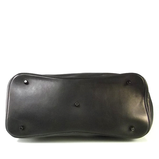 Baby Burnished Leather Tote Black