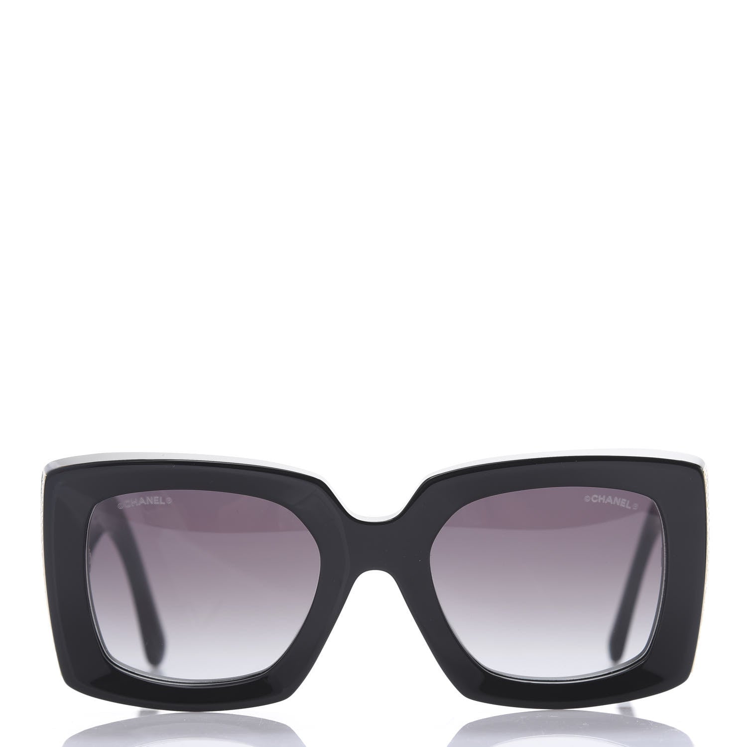 Chanel Acetate Rectangle Sunglasses 5435 Black 2 of 8