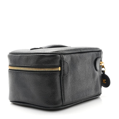 Chanel Caviar CC Vanity Cosmetic Case Black 3 of 9