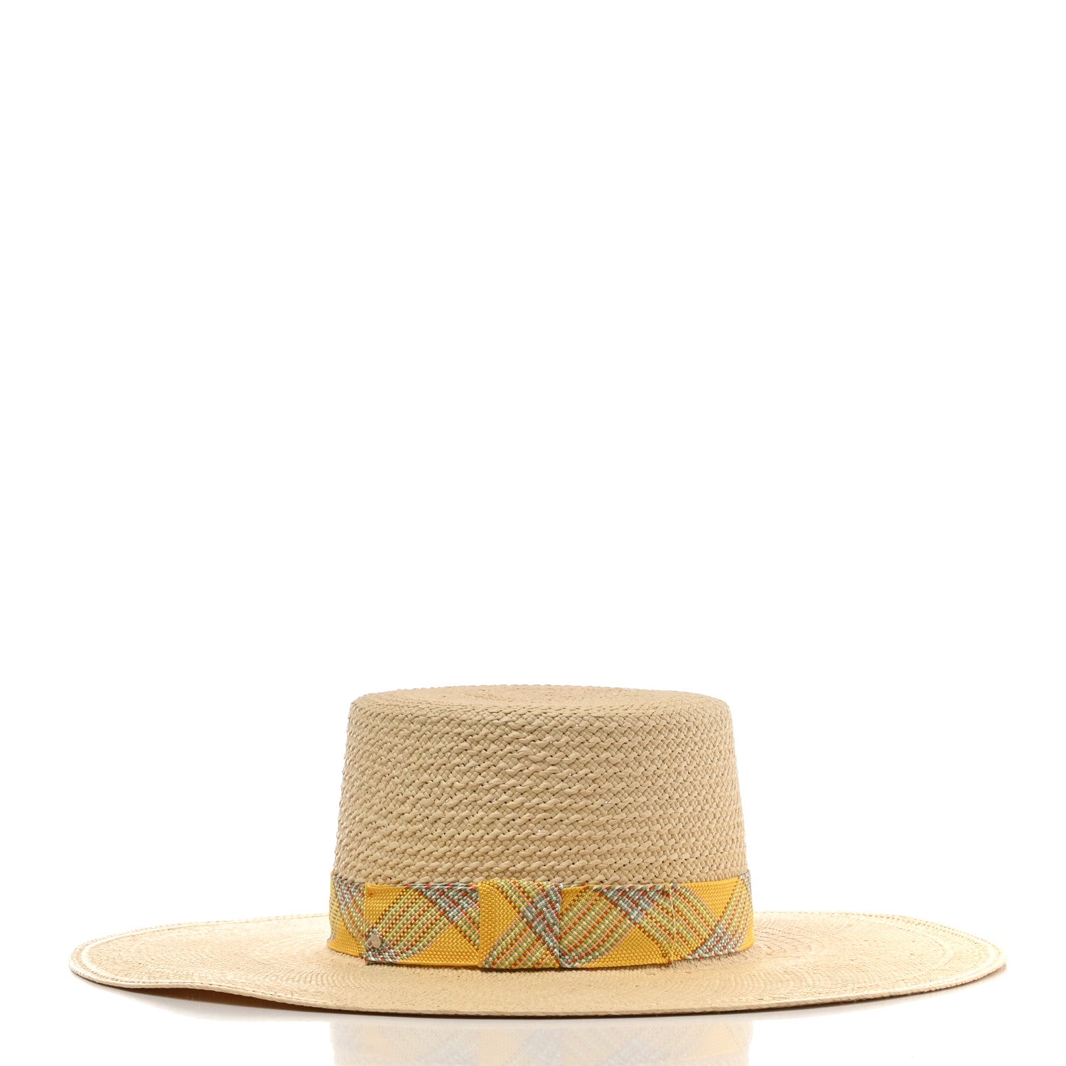 Hermes Straw Carlotta Panama Brisa Hat 57 Naturel Jaune 5 of 8