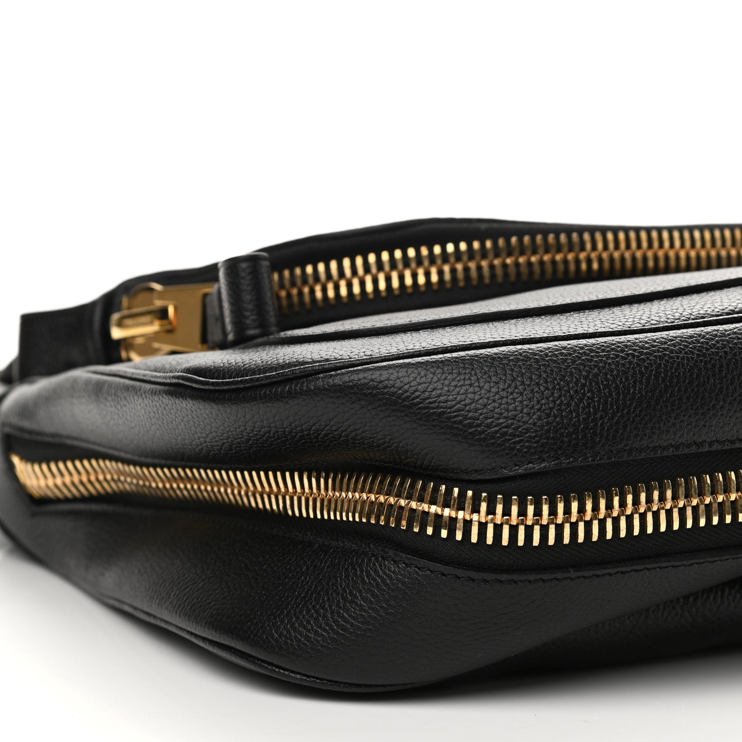 Grained Calfskin Large Jennifer Crossbody Bag Black