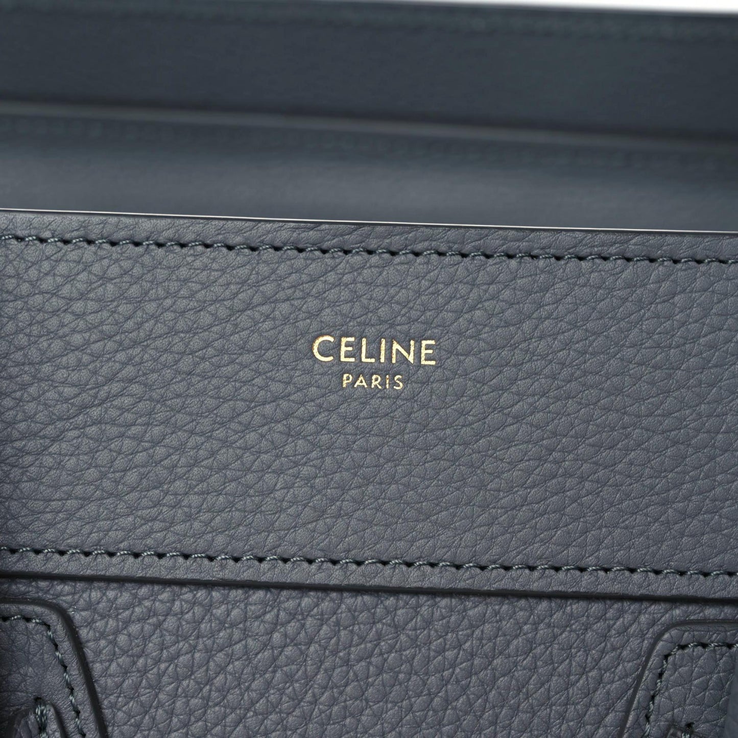Drummed Calfskin Micro Luggage Kohl