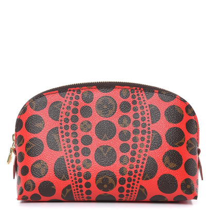Louis Vuitton Monogram Kusama Pumpkin Dots Cosmetic Pouch Red 1 of 8