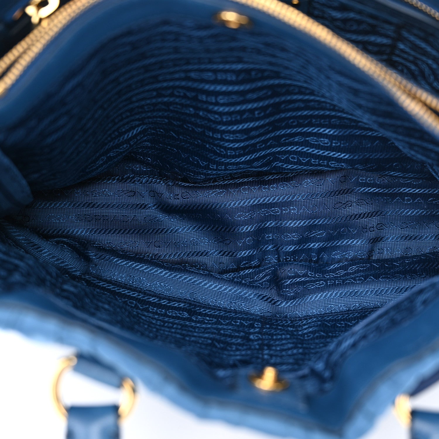 Prada Tessuto Nylon Gaufre Tote Cobalto 6 of 14