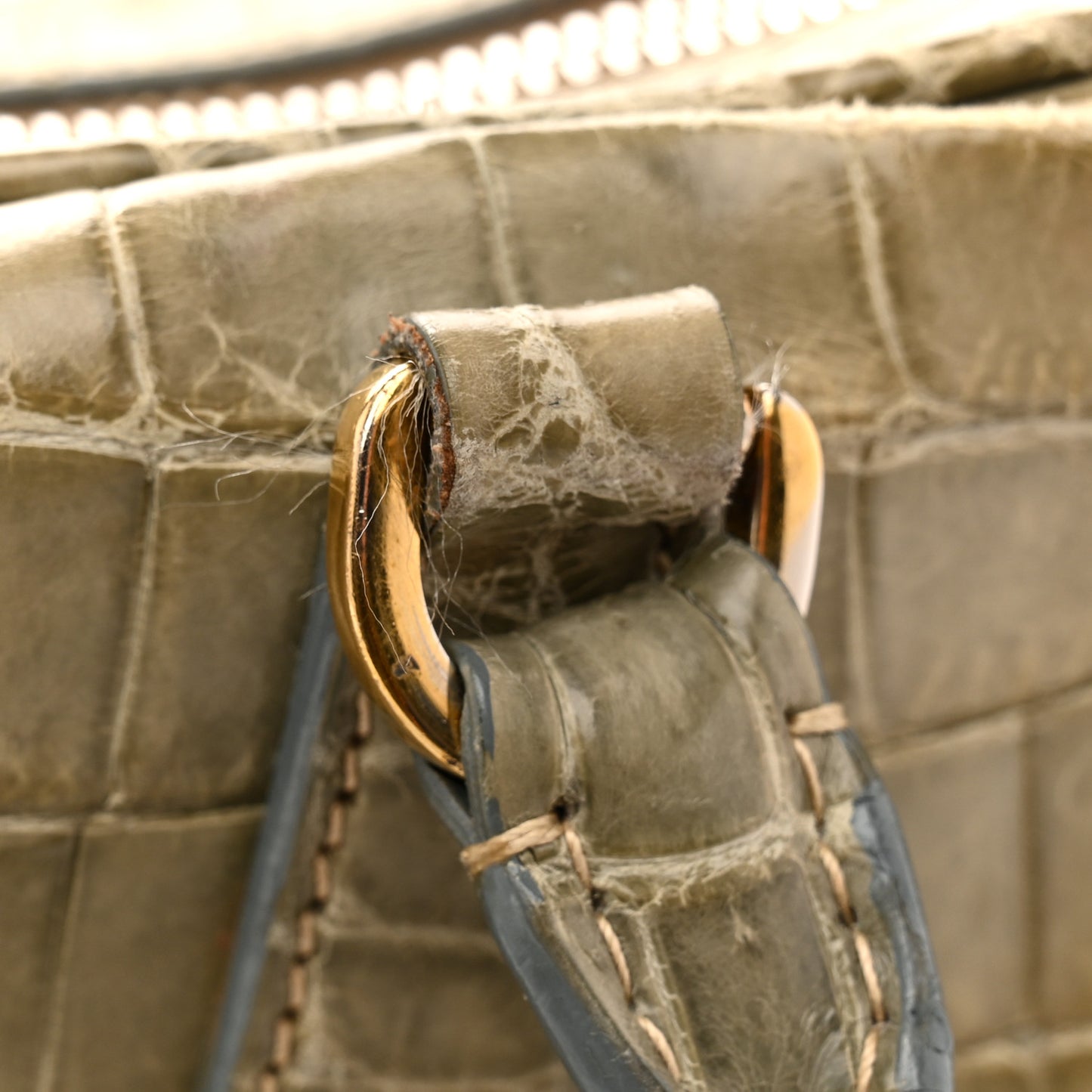 Crocodile Bauletto Bag Blue