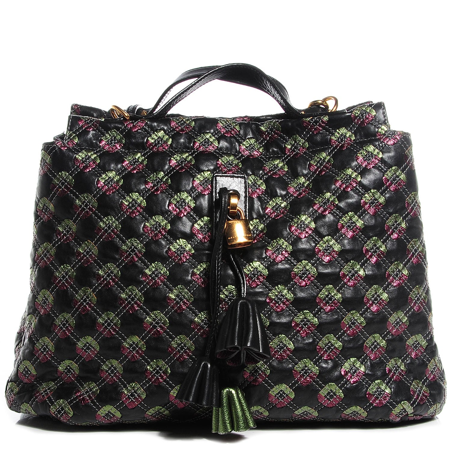 Marc Jacobs Leather Quilted Robert Leslie Bag Black 1 of 7