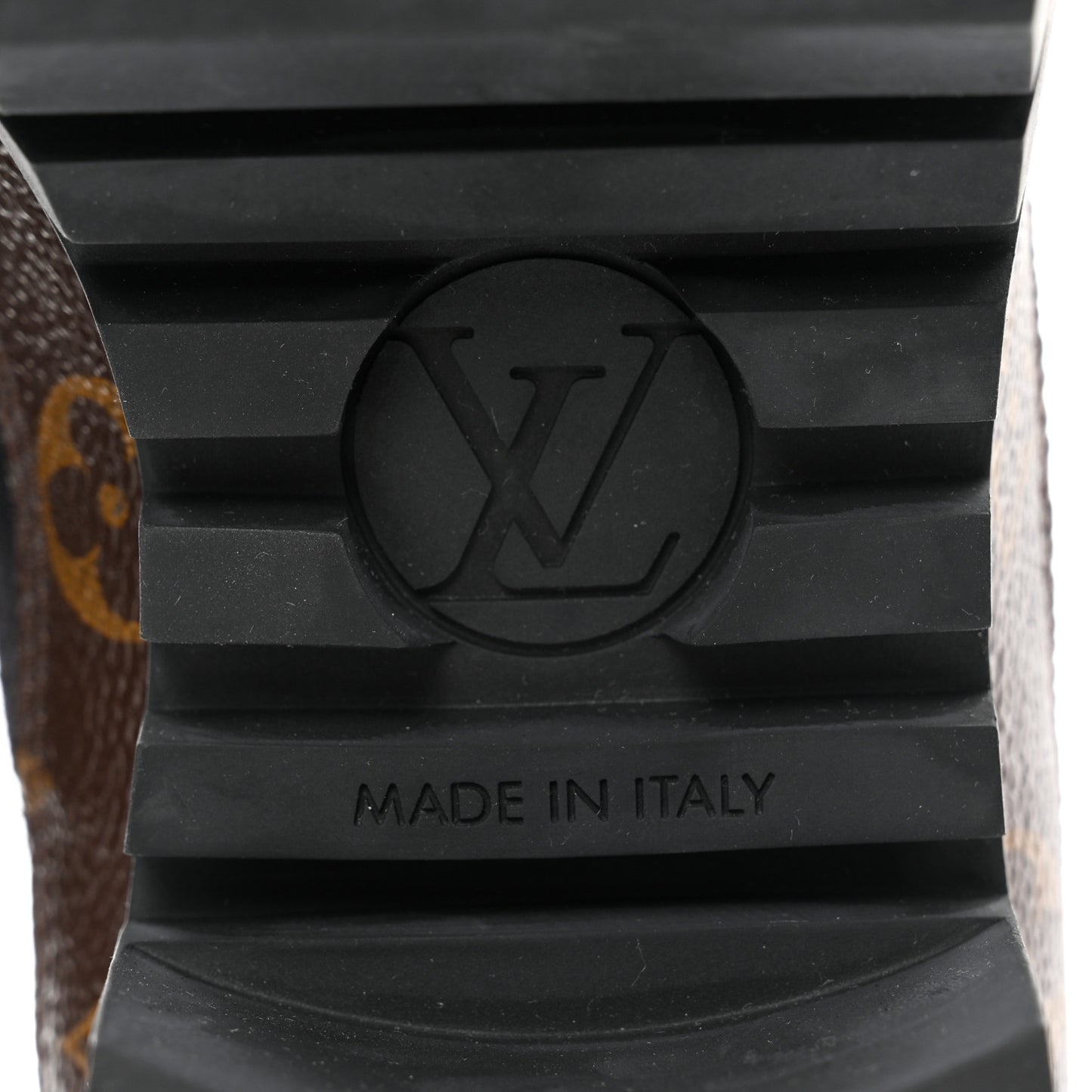 Suede Calfskin Monogram Laureate Platform Desert Boots 41 Black