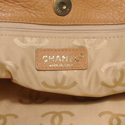 Chanel Calfskin Woven CC Tote Beige 6 of 9