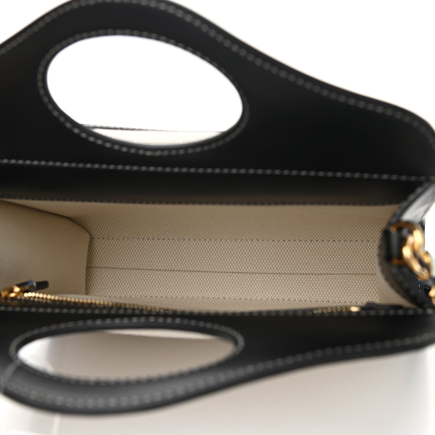 Burberry Canvas Smooth Calfskin Two Tone Mini Pocket Bag Black 4 of 8