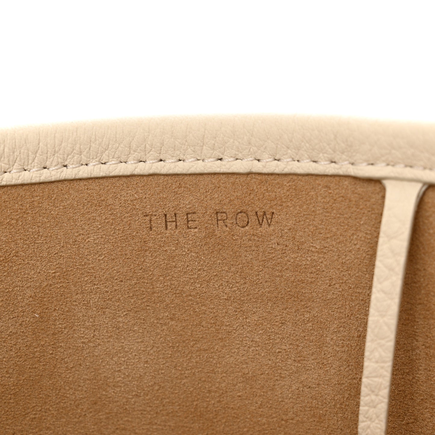 Grained Calfskin Medium N/S Park Tote Ivory