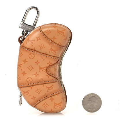Louis Vuitton Calfskin Monogram LV Croissant Bag Charm Brown 2 of 7