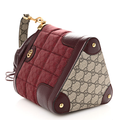 Gucci GG Supreme Canvas Mini Crossbody Bag  Beige Ebony Burgundy 4 of 10