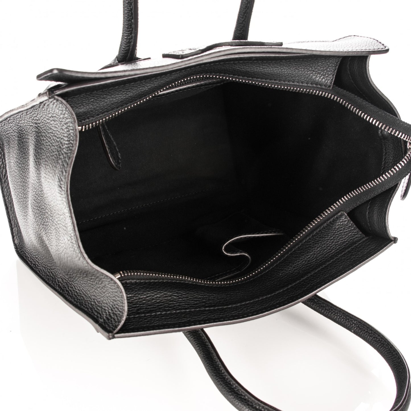 Drummed Calfskin Micro Luggage Black