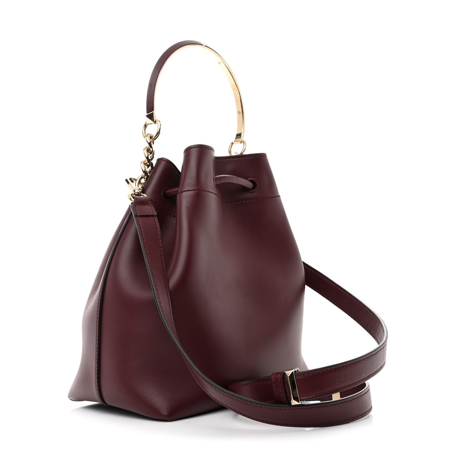 Calfskin Bon Bon Bucket Bag Burgundy