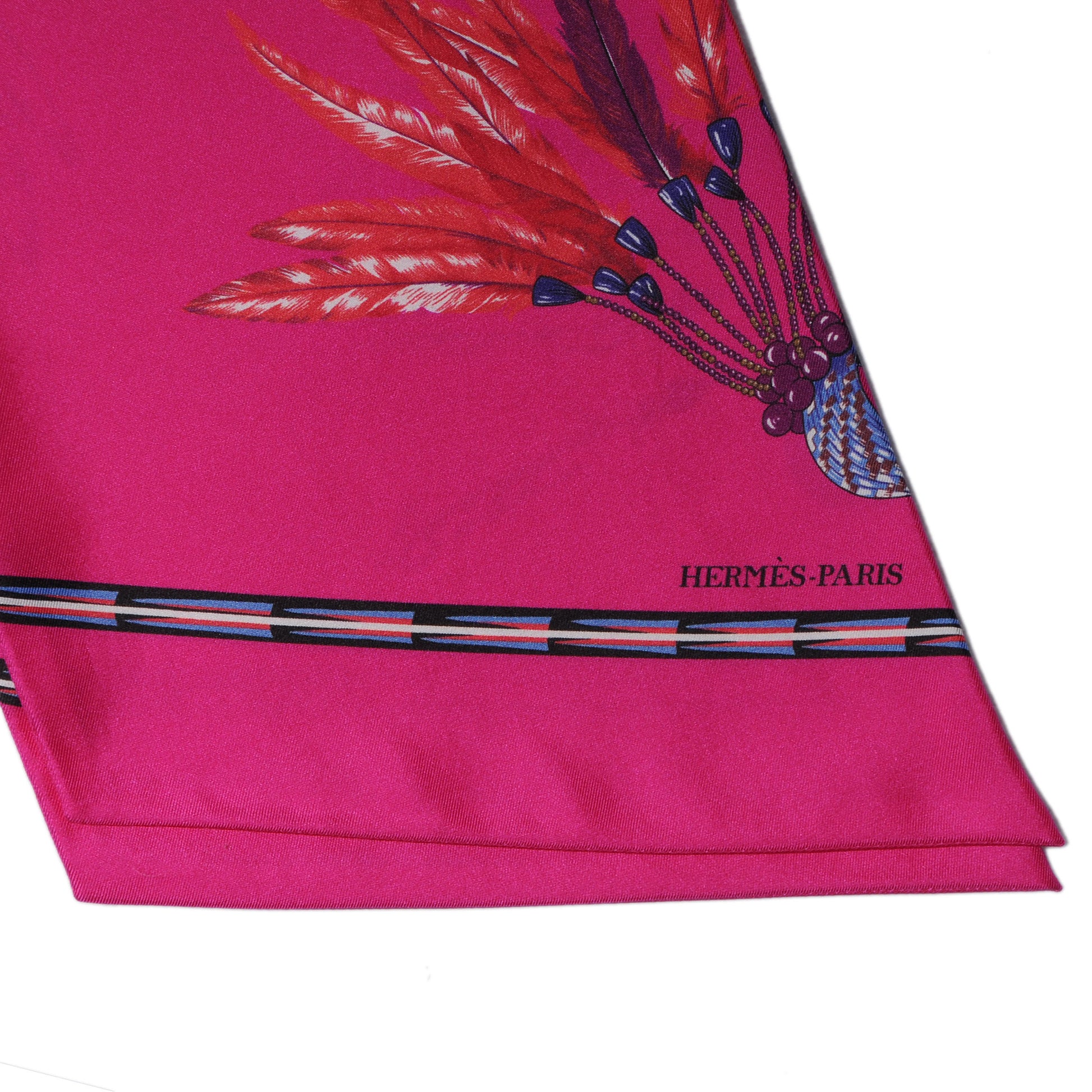 Hermes Silk Brazil Maxi Twilly Fuchsia 5 of 7