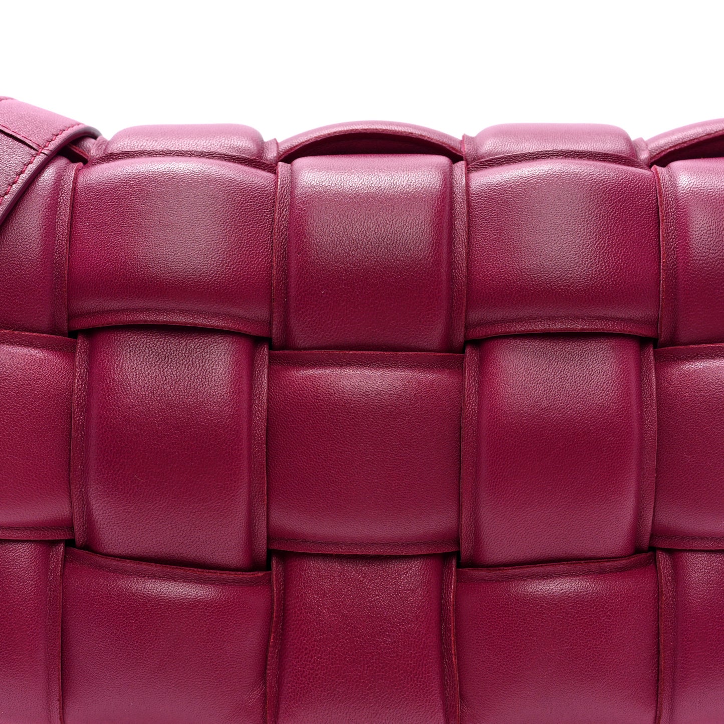 Nappa Maxi Intreccio Padded Cassette Crossbody Bag Cinnabar