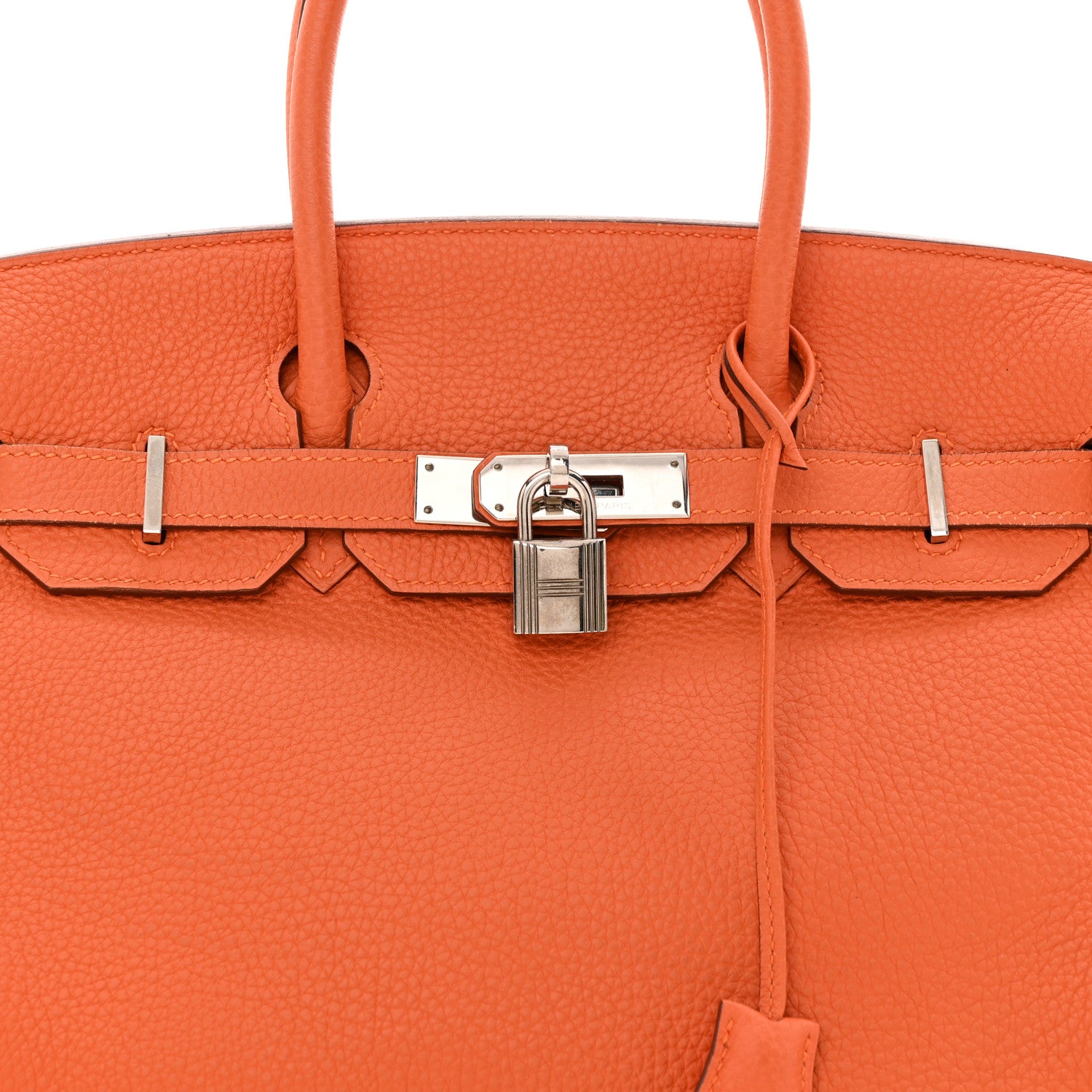 Hermes Taurillon Clemence Birkin 30 Orange 8 of 22